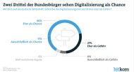 Zwei Drittel der Bundesbürger sehen die Digitalisierung als Chance (Grafik: Bitkom).